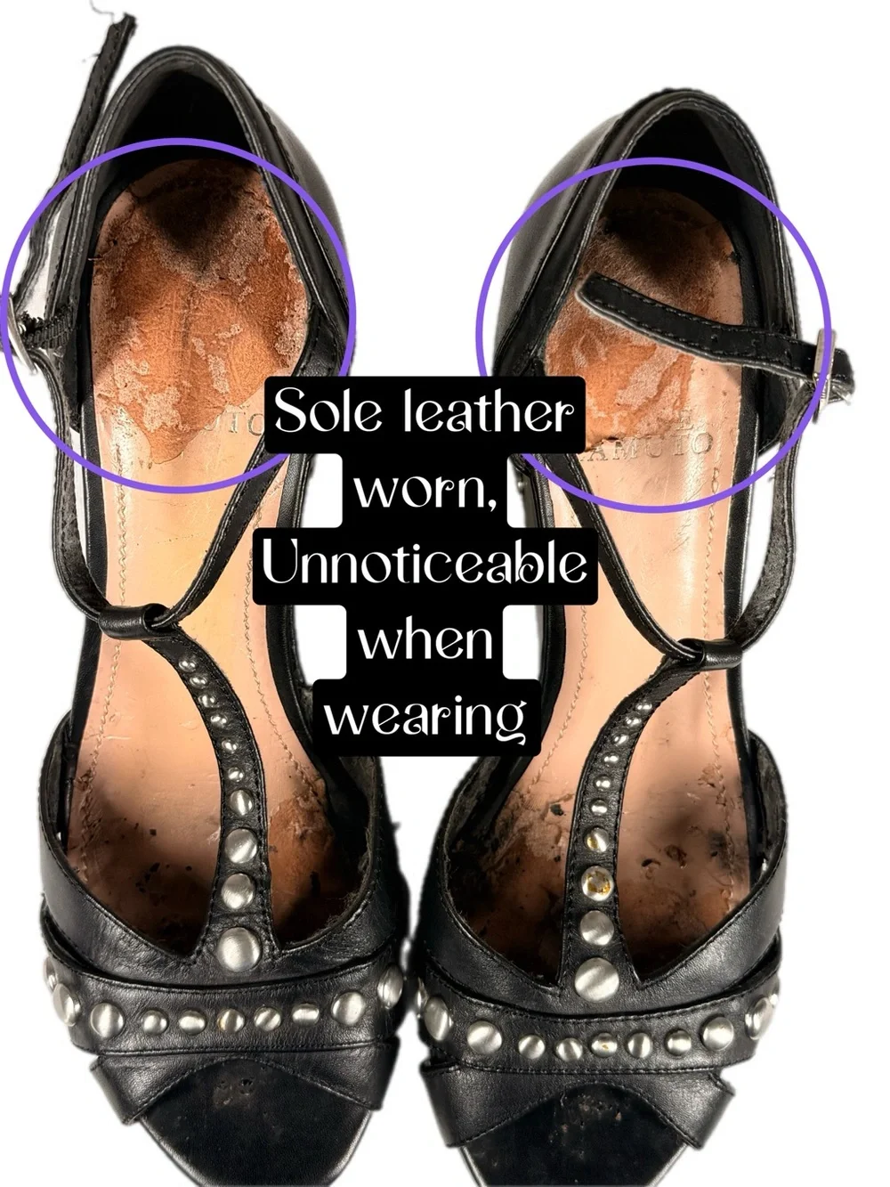 Vince Camuto | Black Studded Platform T-Strap Wedges